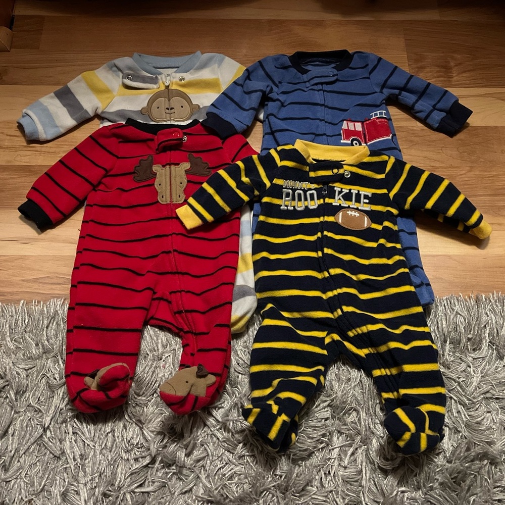 Child of Mine by Carters fleece footed sleepers/body suits
